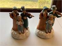 2 Christmas carol figurines 1 is missing pcs
