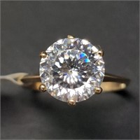 $1910 10K  White Moissanite Laser Cut Test Like Di