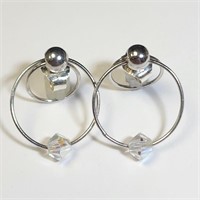 Silver Crystal Earrings