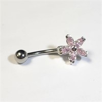 $100 Silver CZ Belly Button