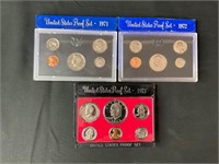 1971, 1972 & 1973 U.S. Proof Sets