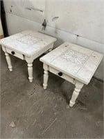 Tile Top Patio Tables 23"x26"x21 1/2" Tall