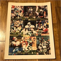 1992 Topps NFL Promo Trading Card Sheet Ad Card