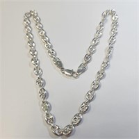 $150 Silver Gucci Link Chain 16" 12.6G Necklace