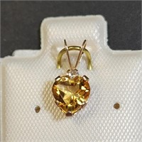 $200 10K  Citrine(0.67ct) Pendant