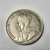 Silver Canadian 50Cent 1918 Coin