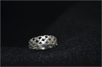 925 silver basket weave ring