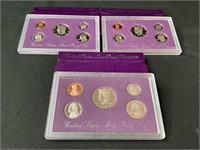 1991, 1992, & 1993 U.S. Proof Sets