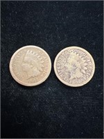 1862 & 1863 Indian Head Pennies