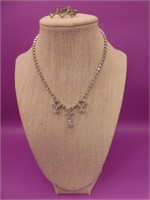 Continental Rhinestone Necklace & Earrings