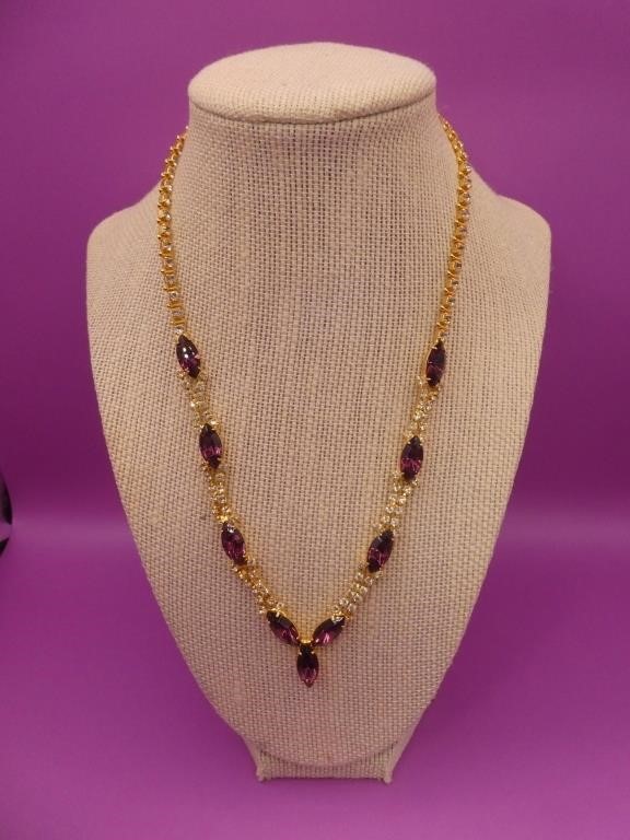Amethyst Costume Necklace