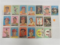 41 ASSORTED 1958 TO 1962 TOPPS BASEBALL CARDS: