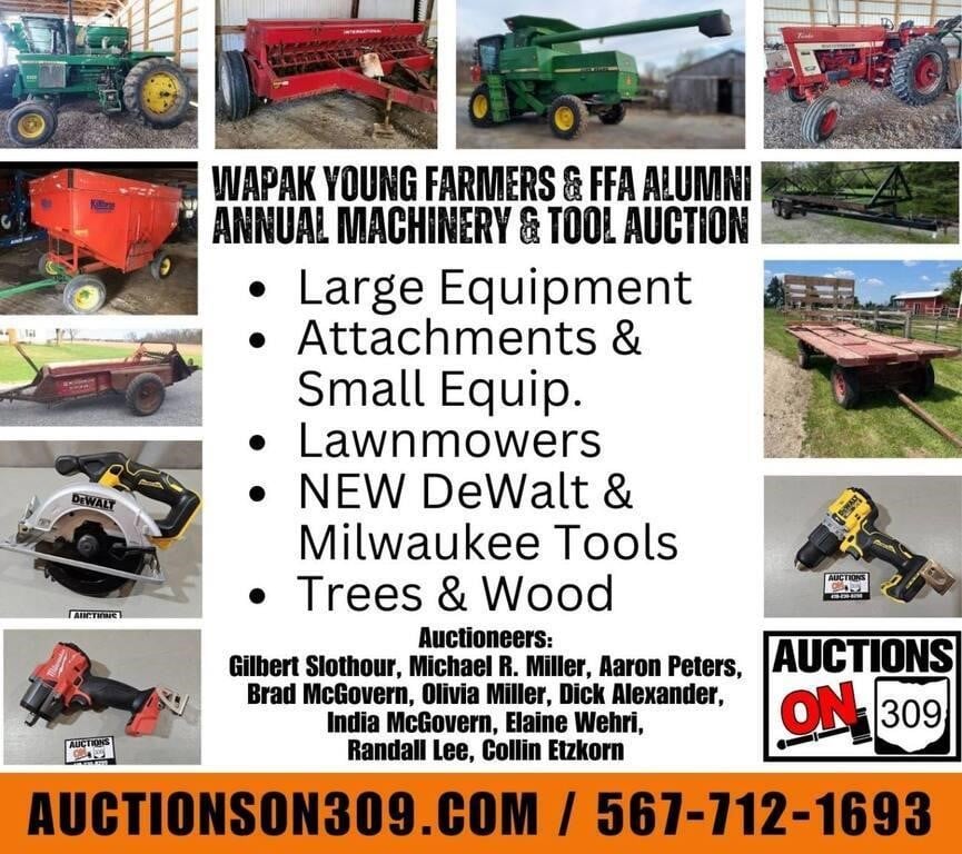 Equipment: Wapakoneta Young Farmer/FFA Alumni Auction