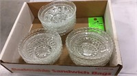 Pressed glass berry bowls