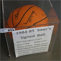 1984-1985 Phila Sixers Autographed Basketball
