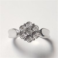 $200 Silver 7 Diamond Ring