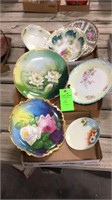 Painted bowls , plates