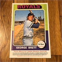 Topps Jumbo Rookie Baseball Card #3 George Brett