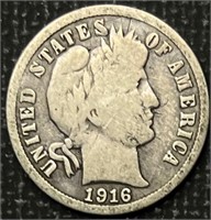 1916 Barber Dime