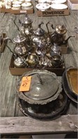 Victorian silver plate items