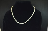 Sterling silver Italian plate chain necklace