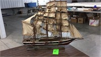 Approx 2’x2’ wood ship model mast damage