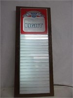 Vintage Budweiser Light Message/Pricing Board