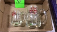 2 vintage A&W glass mugs