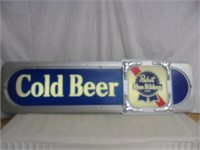 Vintage Past "Cold Beer" Lighted Sign