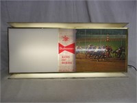 Vintage Budweiser Lighted Sign - Horse Racing