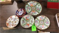 Oriental plates, bowls