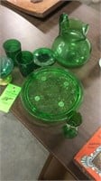Green glass lot