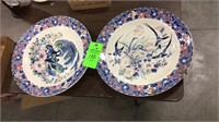 2 large Japanese plates