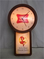 Vintage Miller High Life Lighed Clock