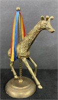 Vtg Brass Giraffe Carousel Figurine/Statue