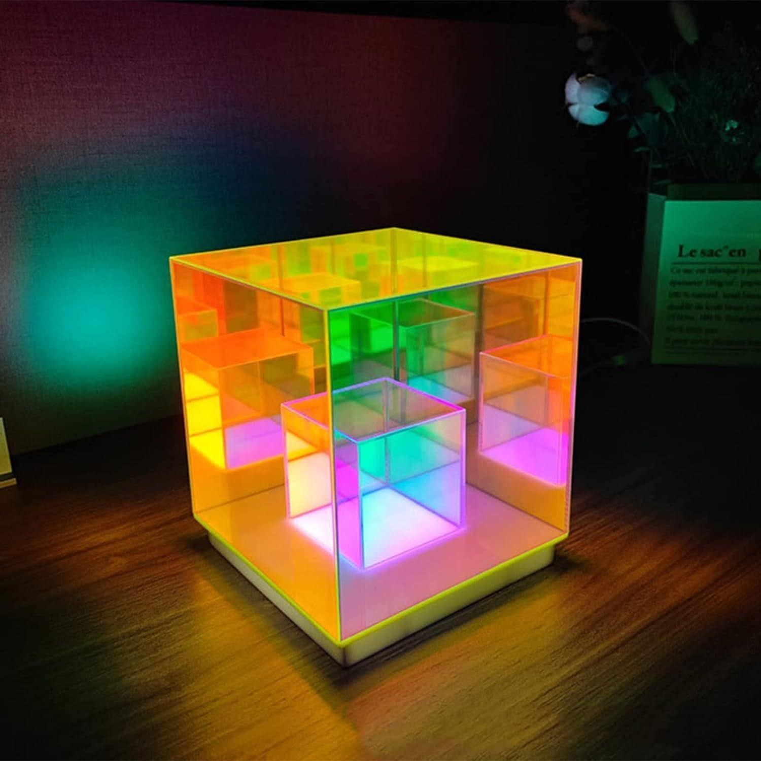 NEW $30 Infinity Cube Light LED acrylic decor lamp