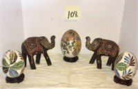 Decorative Elephants and Eggs