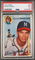 1954 Topps #30 Eddie Mathews PSA 3.5