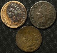 1880, 1882, 1883 Indian Head Cents
