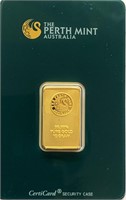 10g. Perth Mint .9999 Gold Bullion Bar