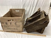 Assorted Wooden Pieces & Crate