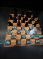 Obsidian & Crystal Chess Set