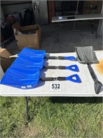 (4) New Adjustable Snow Shovels