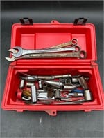 Toolbox of Assorted Sockets & Wrenches