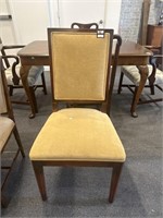 Light yellow, upholstered chair