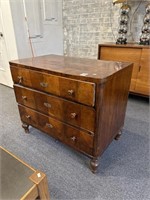 French figured walnut Three drawer dresser