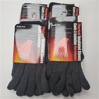 Mens Thermal Insulated Gloves, Gray, Size: M/L x4