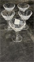 Set of Five Waterford Crystal Stems