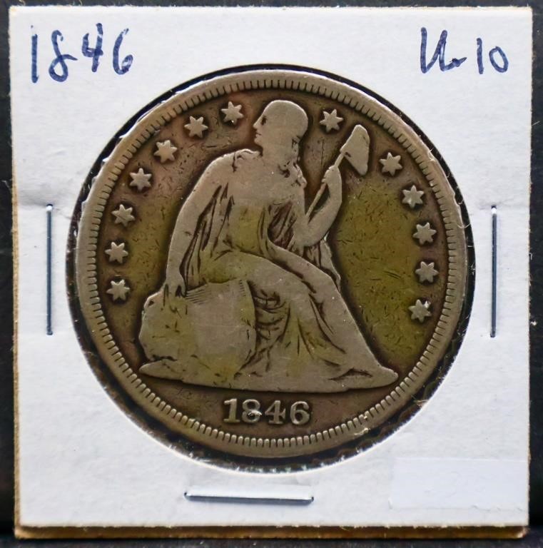 1849 seated liberty $1 coin
