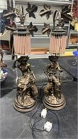 Pair of Resin Figural Lamps